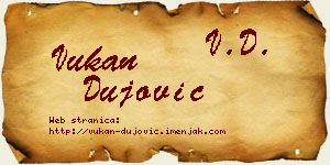 Vukan Dujović vizit kartica